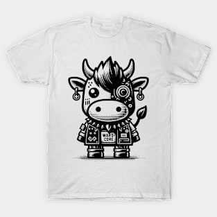 Gothic Punk Cow T-Shirt